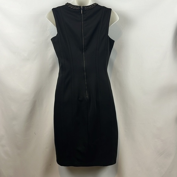 Karl Lagerfeld Paris Sleeveless Black A-Line Dress with Chain‎ Detail Size 4 - Picture 8 of 12
